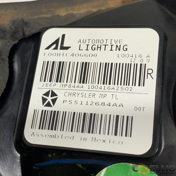 Lanterna Tras. Dir. Tampa Jeep Compass Trailhawk 2017 (2501) Direito Vermelho