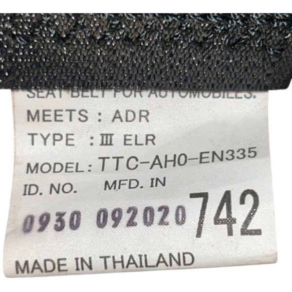 Cinto Traseiro Direito L200 New Triton 2021